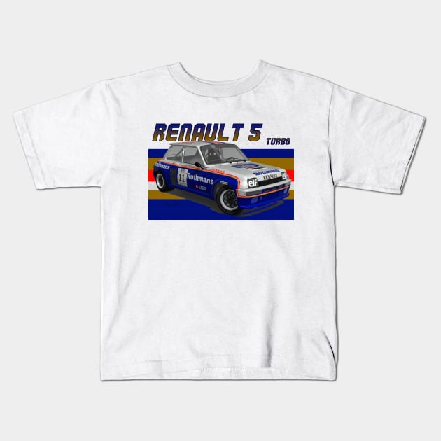 Renault 5 Turbo Group B Kids T-Shirt by PjesusArt